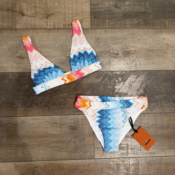 Missoni Colorful Zigzag Bikini Set NWT - Picture 2 of 5